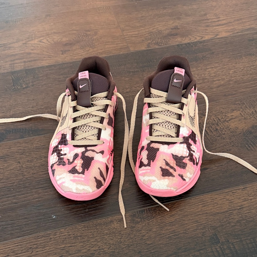 Nike Kids Camouflage Pink and Brown Sneakers